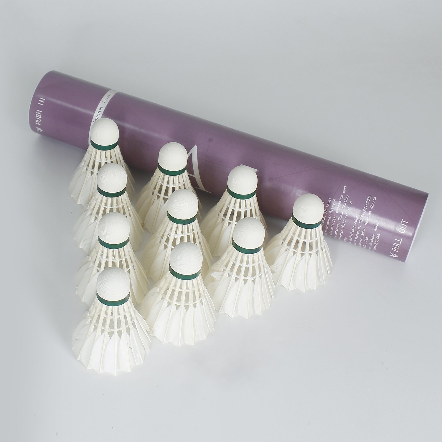 Good Quality Goose Feather Shuttlecocks For Player Speed 76 77