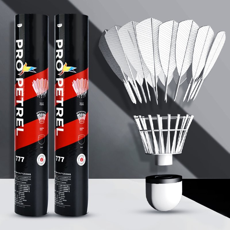 customized new design hybrid nylon and feather badminton hybrid shuttlecock