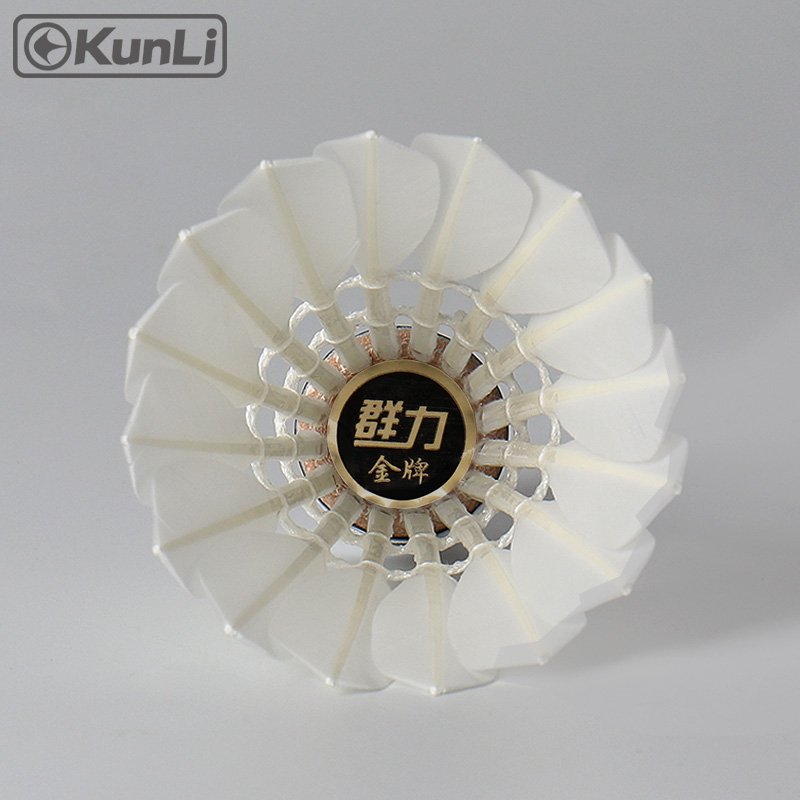 Wholesale Best Goose Feather Badminton Products Ball Gold KUNLI Badminton Shuttlecocks For Tournament