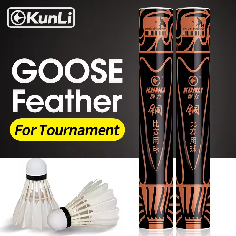 Shuttlecock Badminton Durable Wholesale Kunli Goose Feather Badminton Shuttlecocks