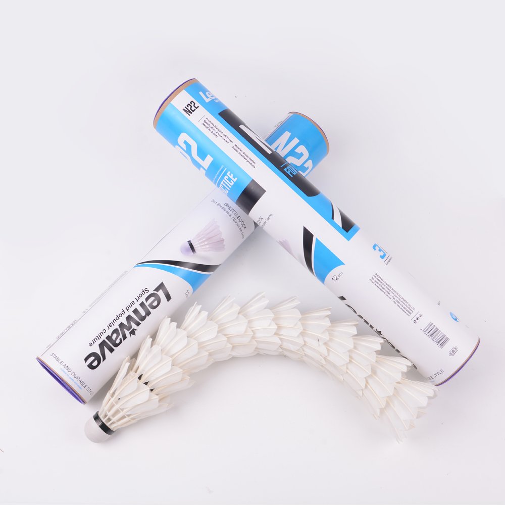 Factory custom provided Badminton Shuttlecocks Birdies,12 Pack Training Badminton Balls with Great Stability for in/out door
