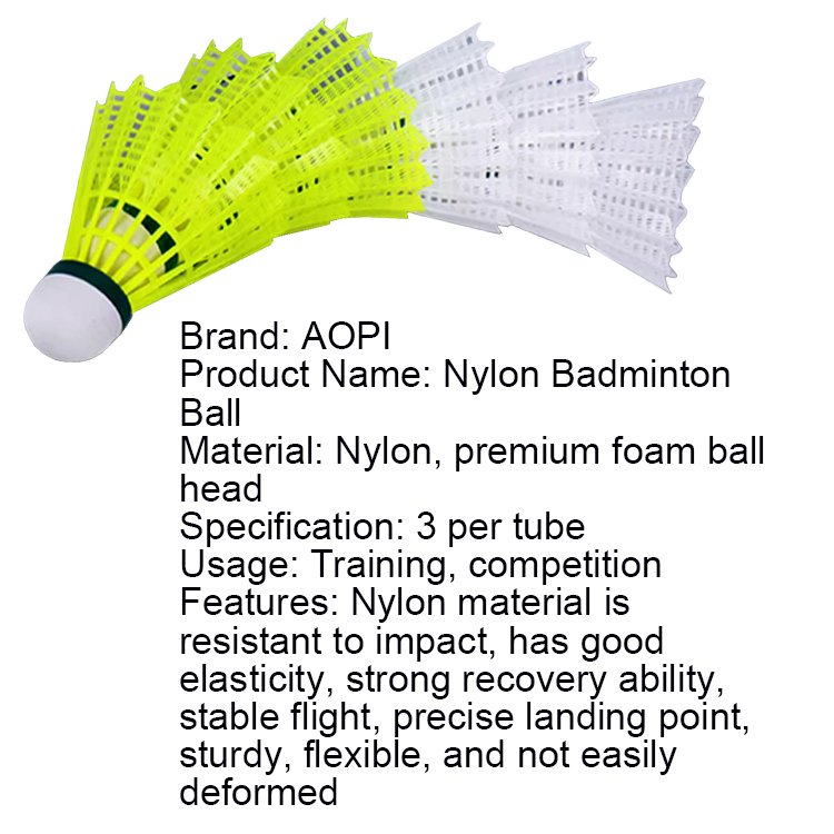nylon badminton shuttlecocks tube shuttlecocks entertainment durable badminton sport nylon badminton ball
