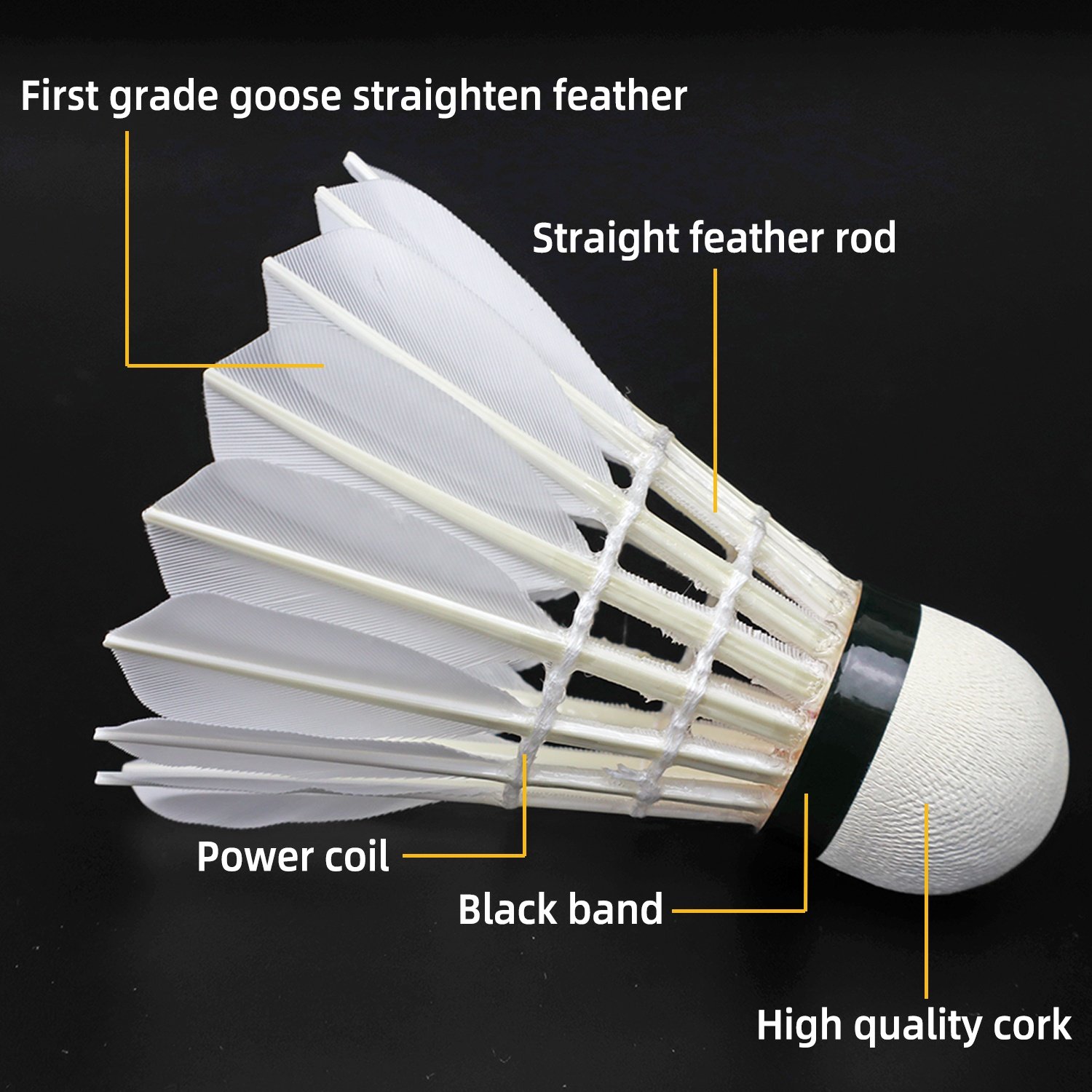 High Quality Custom Badminton Ball Shuttlecock Badminton Goose Feather Training Shuttlecock Shuttle Cock Badminton Shuttle