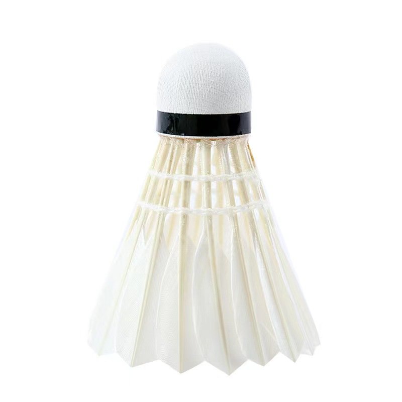 custom OEM badminton K-007 badminton goose feather shuttles light grey feather promotion badminton