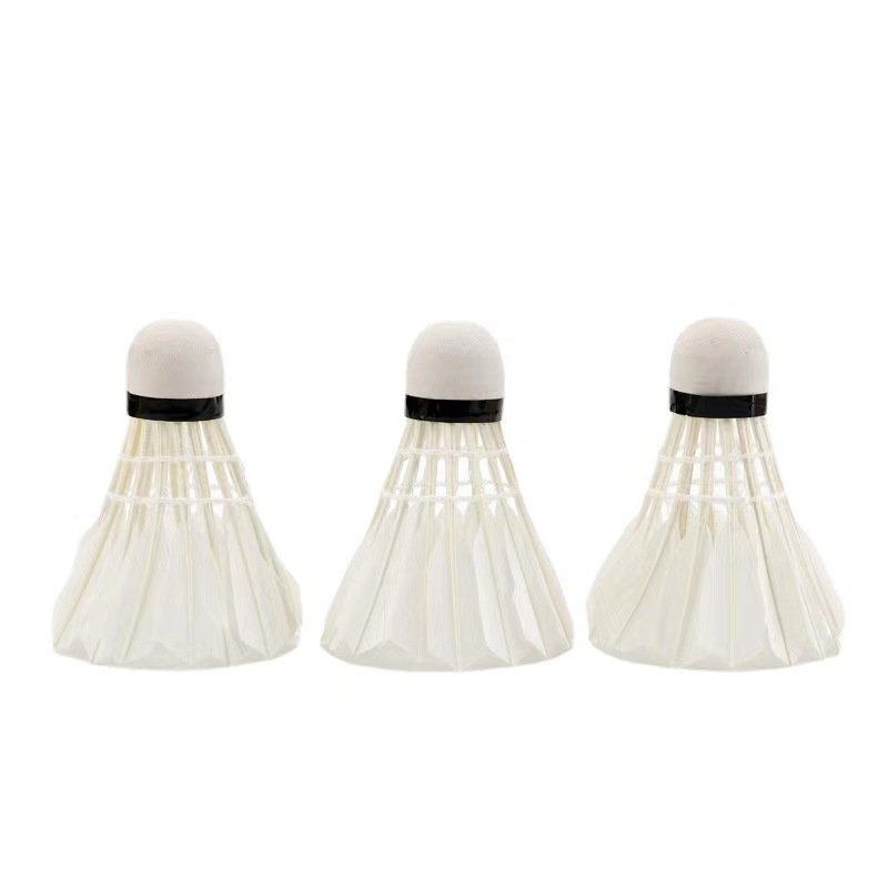 custom OEM badminton K-007 badminton goose feather shuttles light grey feather promotion badminton