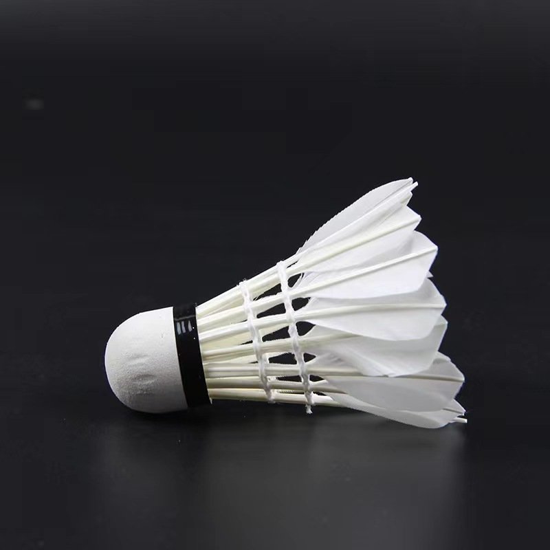 custom OEM badminton K-007 badminton goose feather shuttles light grey feather promotion badminton