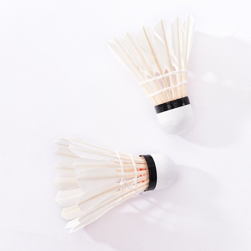 12pcs Shuttlecock Badminton Balls High Speed Training Custom LOGO Lightweight Duck Feather Shuttlecock Sports Badminton Ball