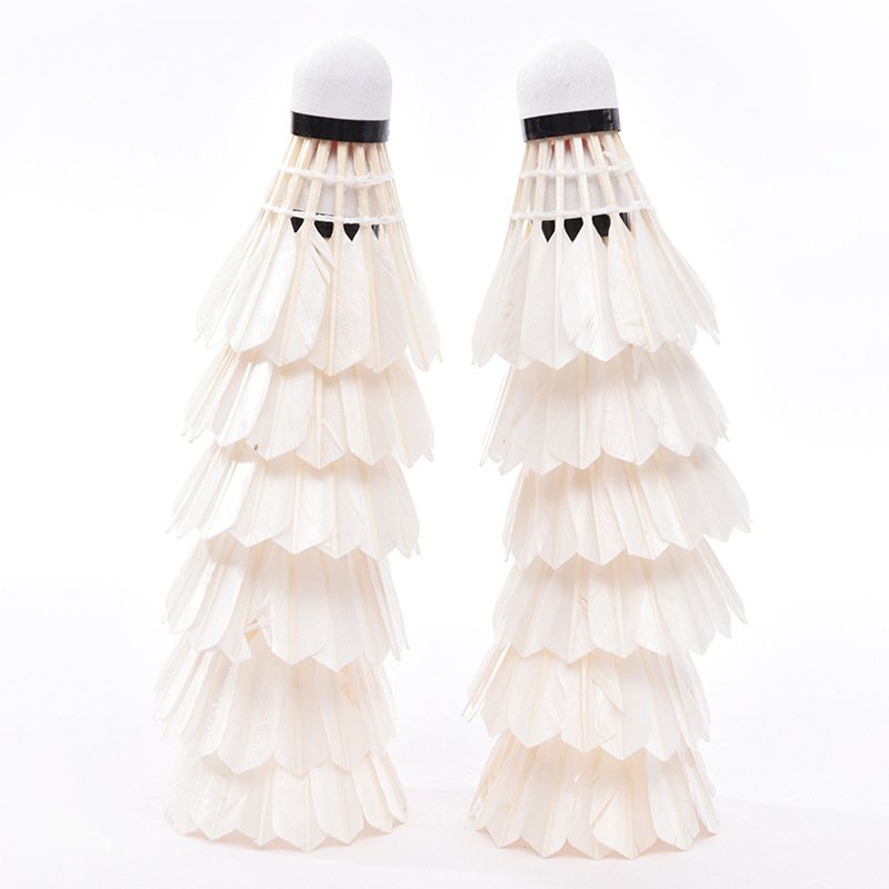 12pcs Shuttlecock Badminton Balls High Speed Training Custom LOGO Lightweight Duck Feather Shuttlecock Sports Badminton Ball