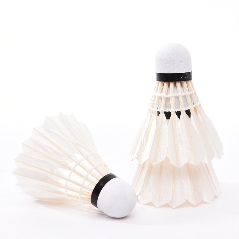12pcs Shuttlecock Badminton Balls High Speed Training Custom LOGO Lightweight Duck Feather Shuttlecock Sports Badminton Ball