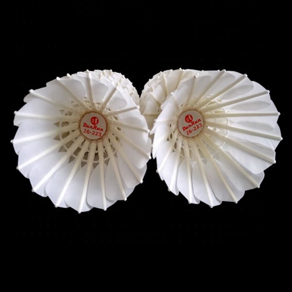 DunRun Badminton Ball Custom Logo High Quality Super Grade Badminton Shuttlecock Goose Feather