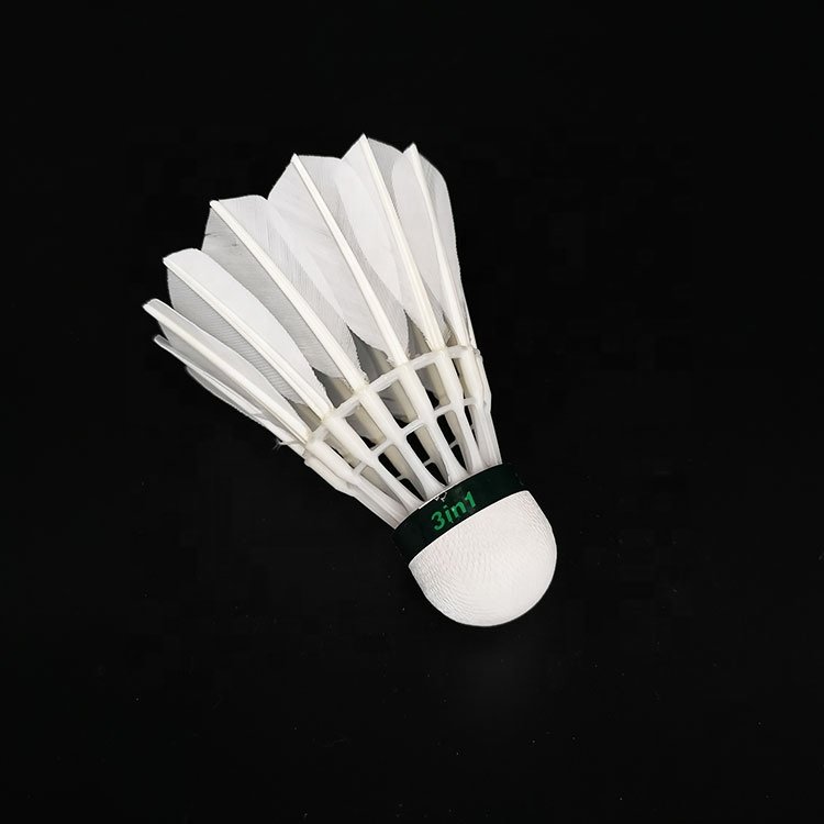 Most Popular Effective shuttlecock goose flex feather badminton shuttlecocks high quality goose High Durability PU Cork