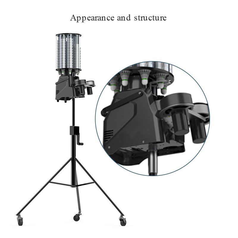 Remote control badminton shuttlecock machine for training badminton feeder