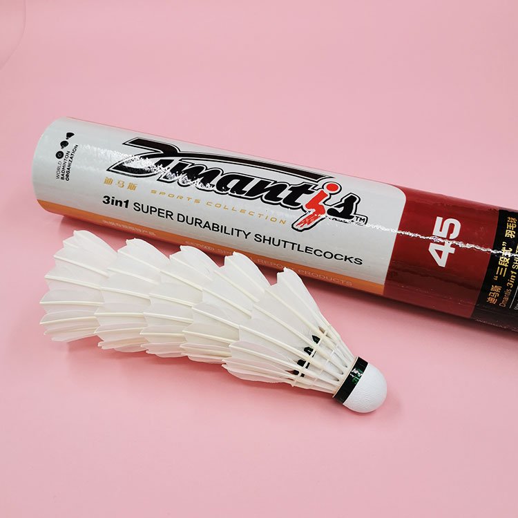 High Quality Thomas Cup Badminton India Training Goose Feather Cost-effective Shuttlecock indonesia