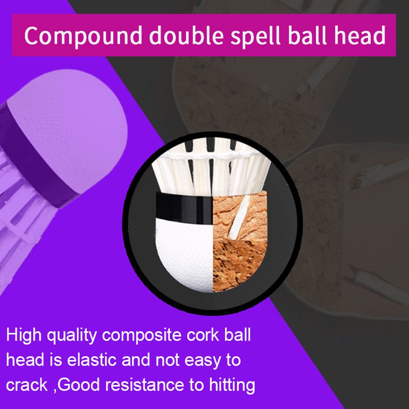 High Quality Good Price Taiwan Fiber Cork Feather Shuttle Cock badminton shuttlecock