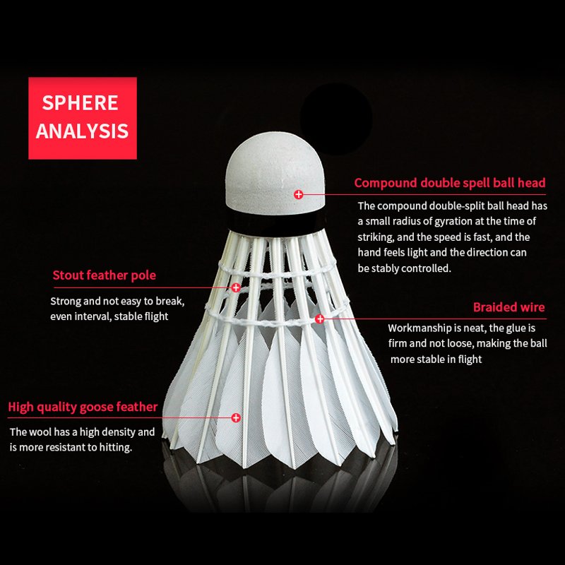High Quality Good Price Taiwan Fiber Cork Feather Shuttle Cock badminton shuttlecock