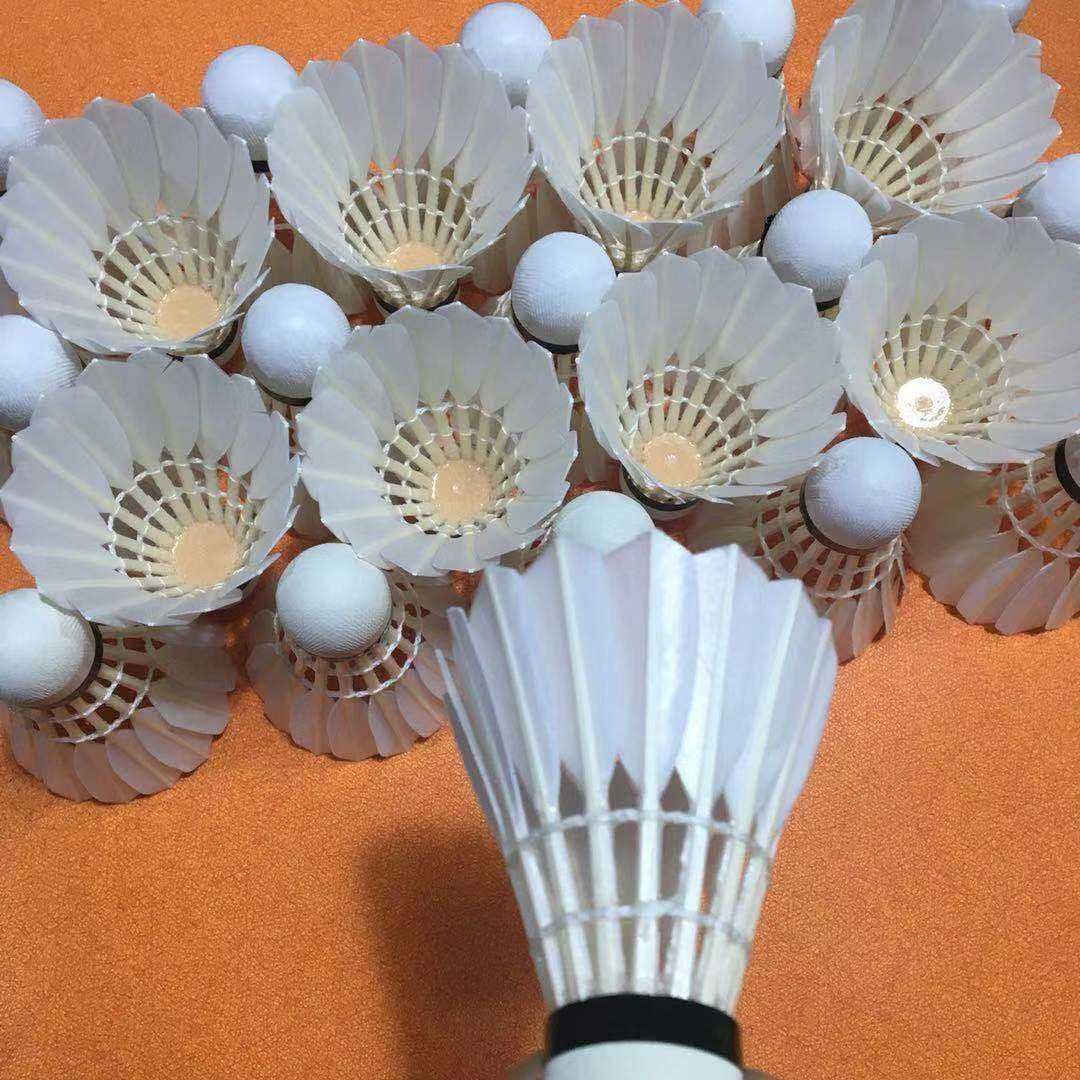 Training Shuttlecock Durable Straight Long Goose Badminton For Competition