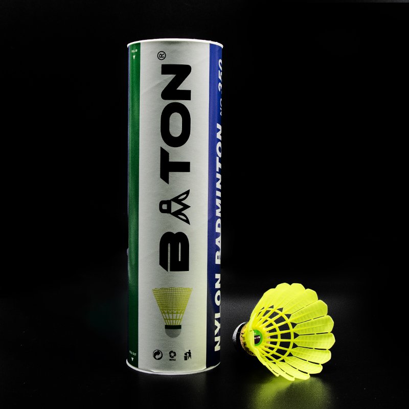 Professional Yellow Nylon Badminton Shuttlecocks Durability for Training Similar As Mavis 350 Shuttlecock