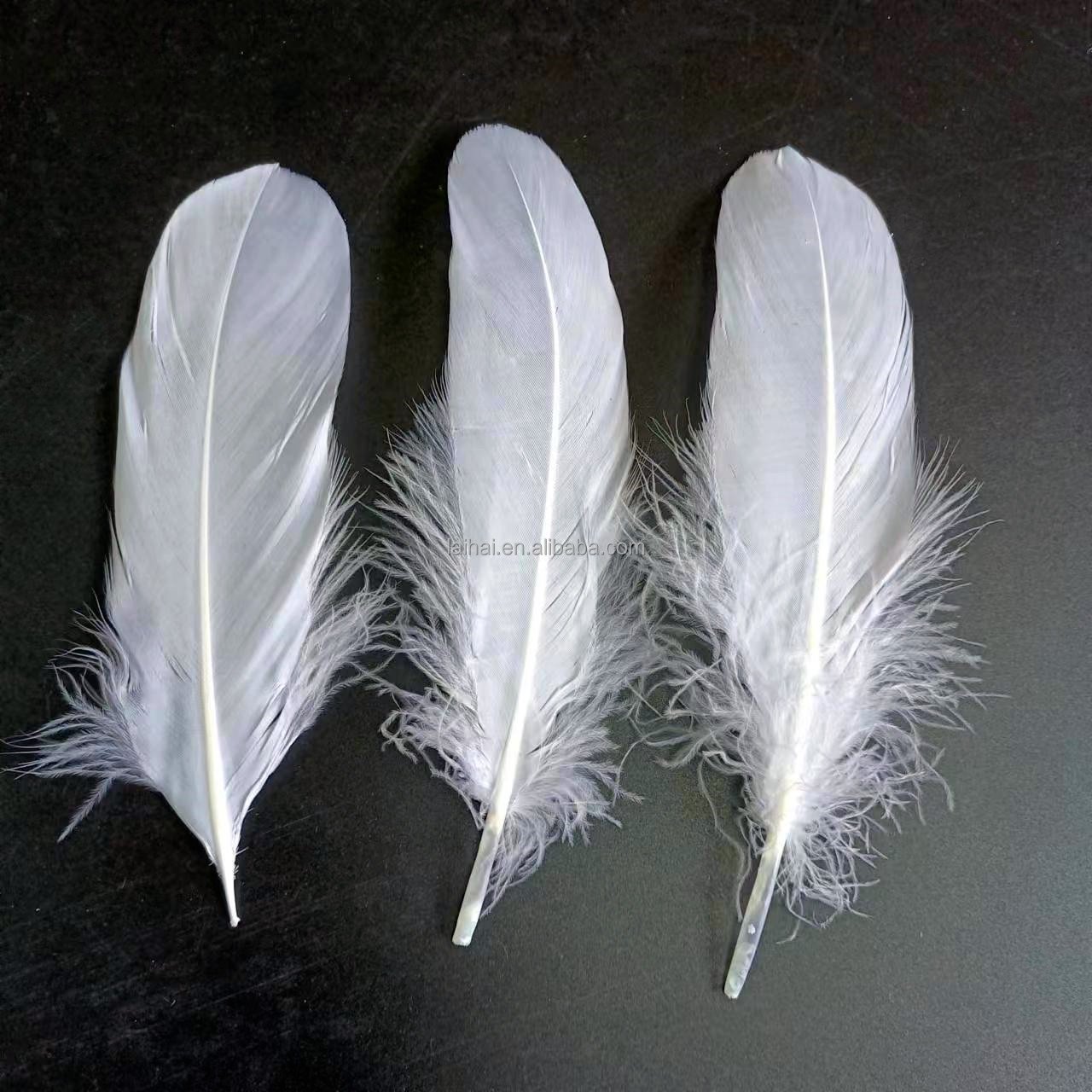 Wholesale Cheap 15-20cm Goose feathers natural white decor feather crafts duck feather for angel wing badminton decoration