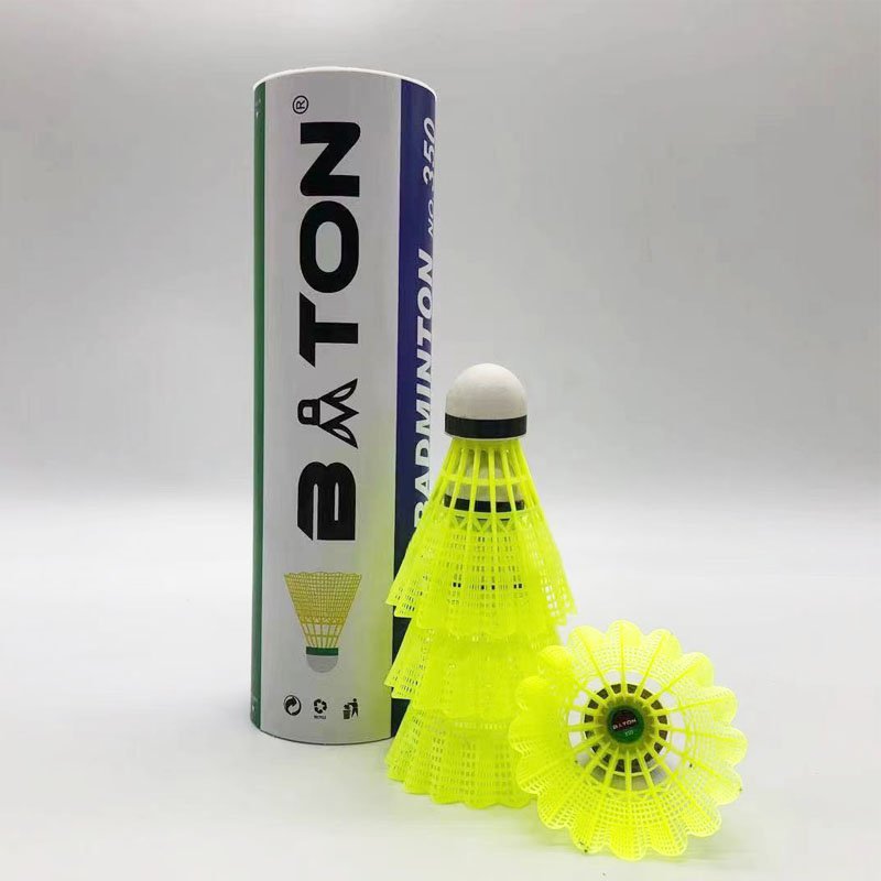 Plastic Nylon Badminton Shuttlecocks Yellow 6 Pack Durable and Economical for Training and Play