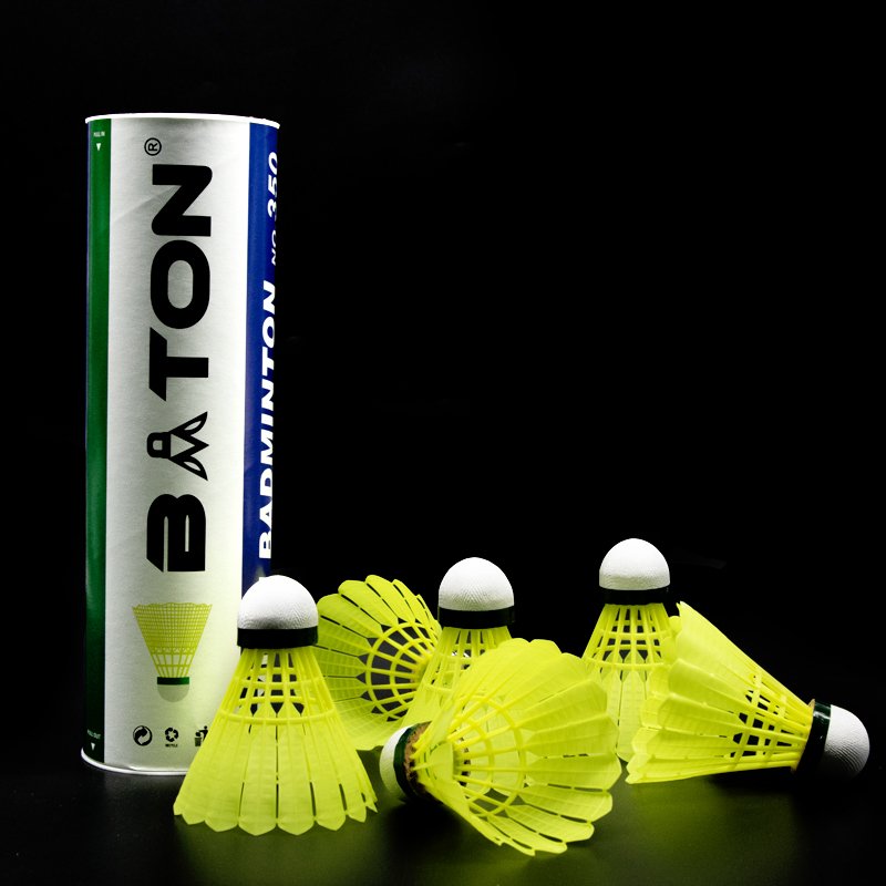 Premium Quality Yellow Nylon Shuttlecocks for Badminton Durable and Stable Outdoor Sports Equipment