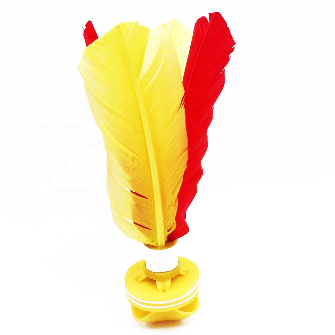 Wholesale OEM Accepted Cheap Colorful Beach Feather Kick Shuttlecocks Jianzi Toys
