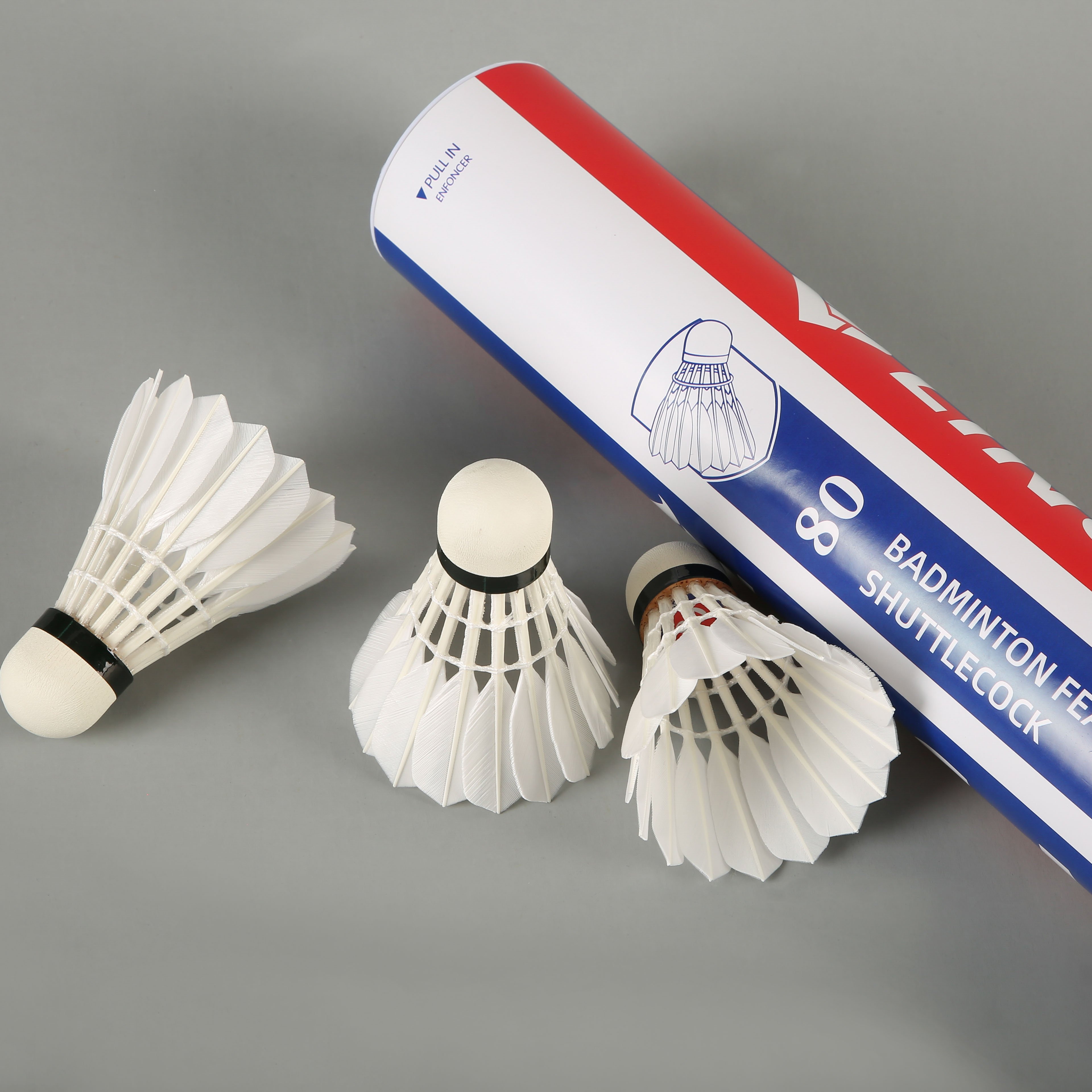 Lingmei 80 Class A Goose Feather Badminton Shuttlecock Quality Black for Tournament Use