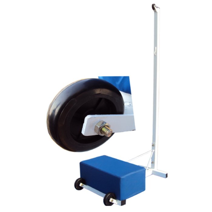 Standard freestanding movable badminton net goal post portable comes with twine net wheels weights on each side