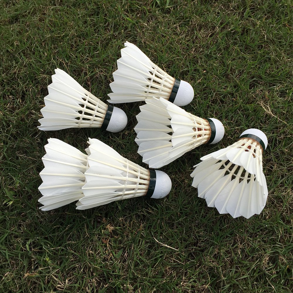 2023 aeroplane black eg1130 goose feather badminton shuttles for tournament