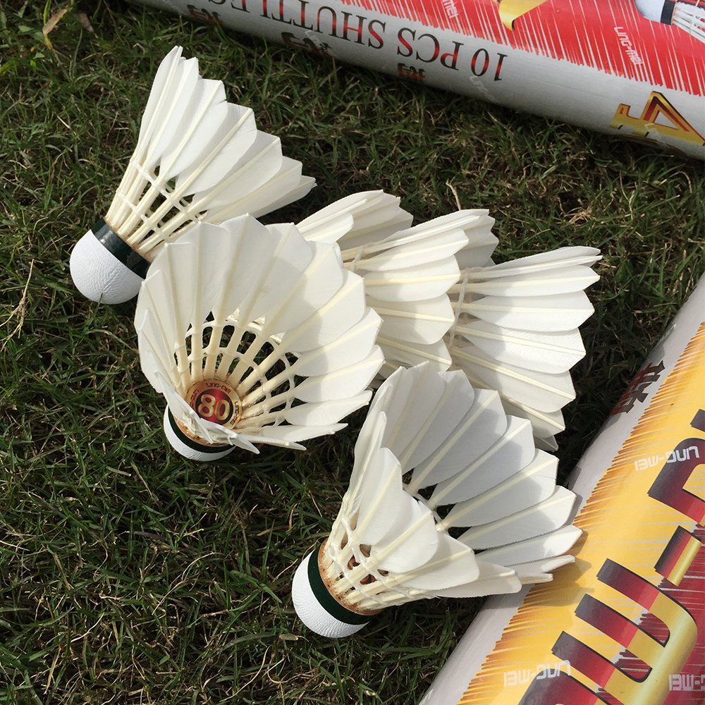 2023 aeroplane black eg1130 goose feather badminton shuttles for tournament