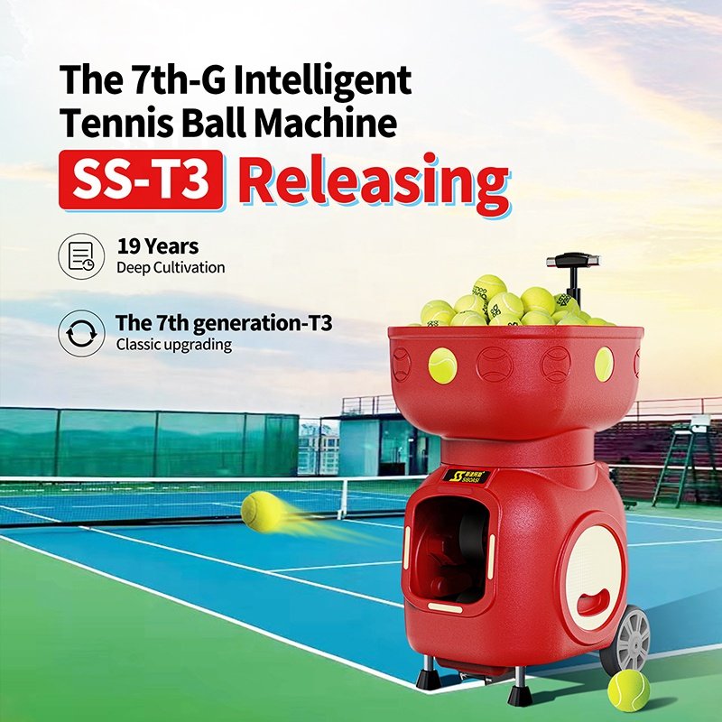 SIBOASI 2024 New T3 Tennis Ball Training Machine Shuttlecock Shooting Machine Tennisball Throwing Machine