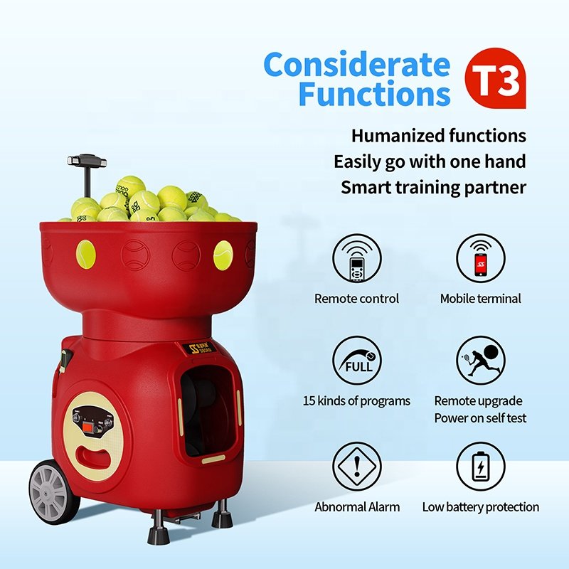 SIBOASI 2024 New T3 Tennis Ball Training Machine Shuttlecock Shooting Machine Tennisball Throwing Machine