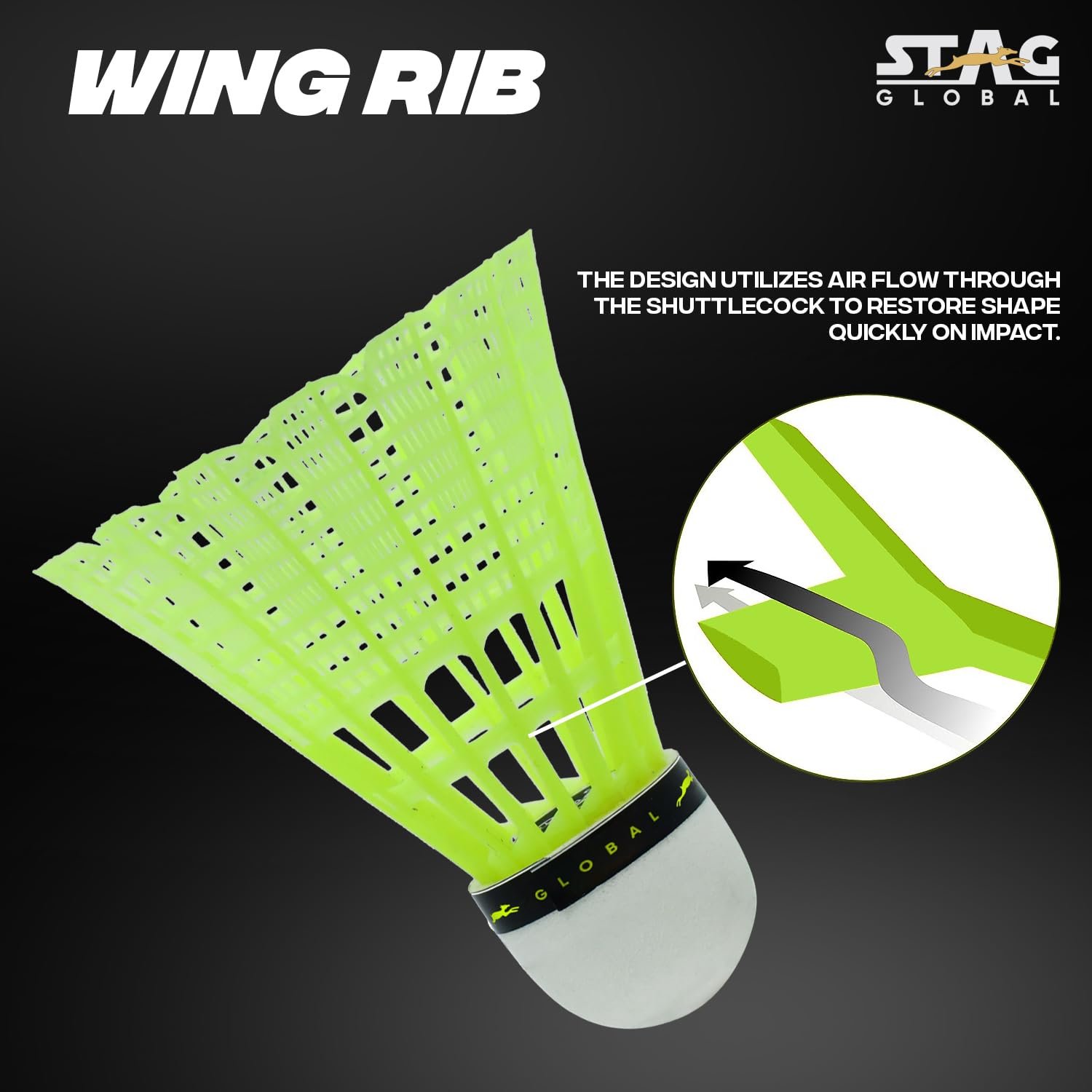 STAGGLOBAL 10 Nylon Shuttlecock Box 1 (Pack of 10)