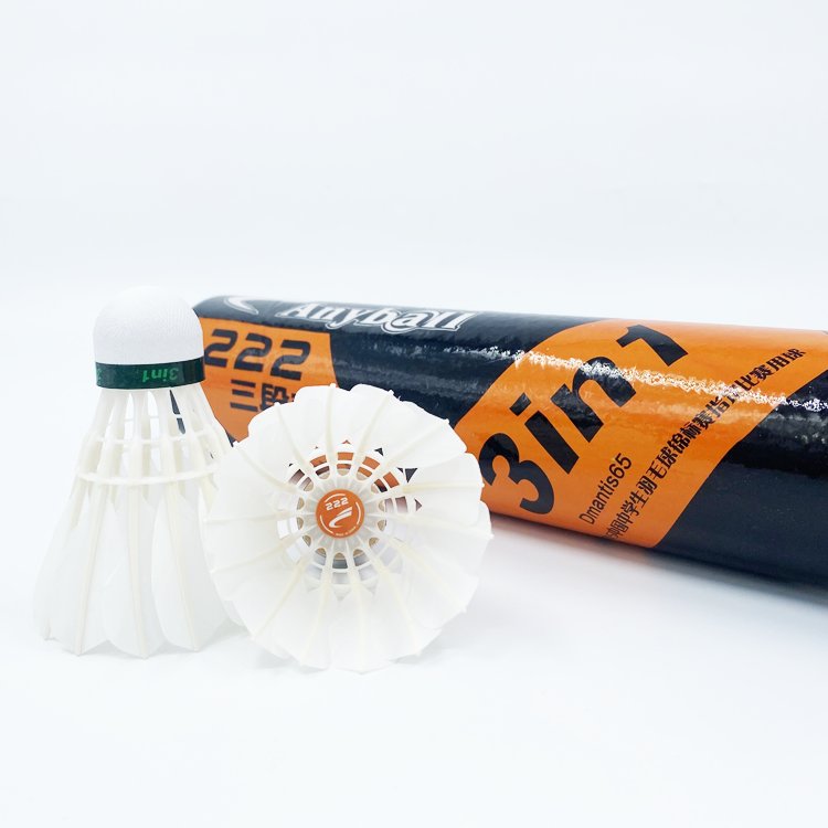 Manufacturer Supplier China Feather Badminton Synthetic Hybrid Shuttlecock with Great Durability Stability and Balance