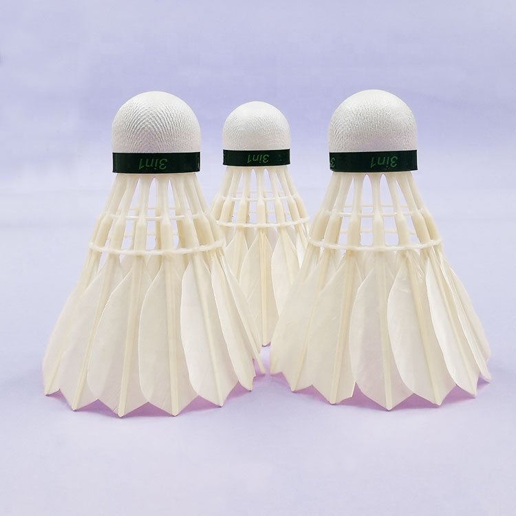 Good Quality Natural Feather Badminton Shuttlecock Durable 3in1 Badminton Shuttlecock 12pcs per Dozen Shuttlecock for Badminton