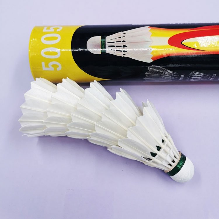 Good Quality Natural Feather Badminton Shuttlecock Durable 3in1 Badminton Shuttlecock 12pcs per Dozen Shuttlecock for Badminton