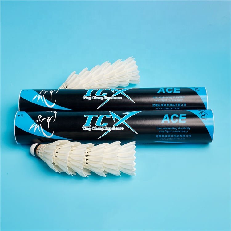 TCX BRAND TCX-ACE Extremely Durable North-East Goose Feather Badminton Shuttlecock for High Level Players Competition
