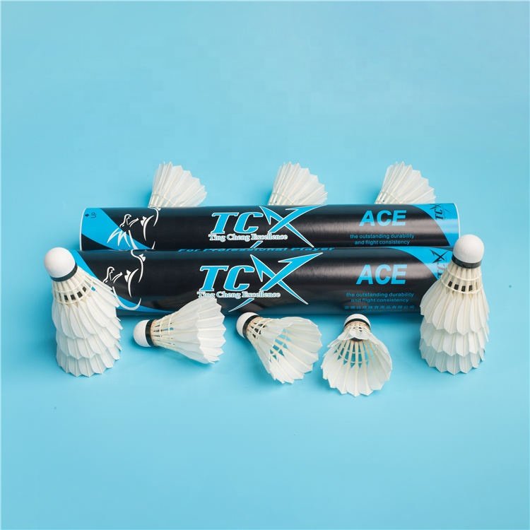 TCX BRAND TCX-ACE Extremely Durable North-East Goose Feather Badminton Shuttlecock for High Level Players Competition