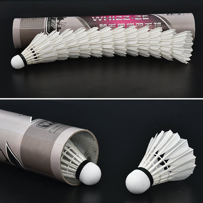 WHIZZ Top brand Goose Feather Ze-3 PU Cork 12 pcs/tube Badminton Shuttlecocks for international tournament