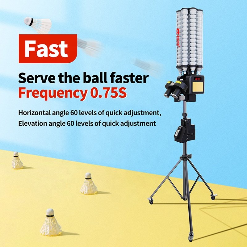 Low Price SIBOASI B7 Training Badminton Ball Machine Badminton Shuttlecock Feeder Machine