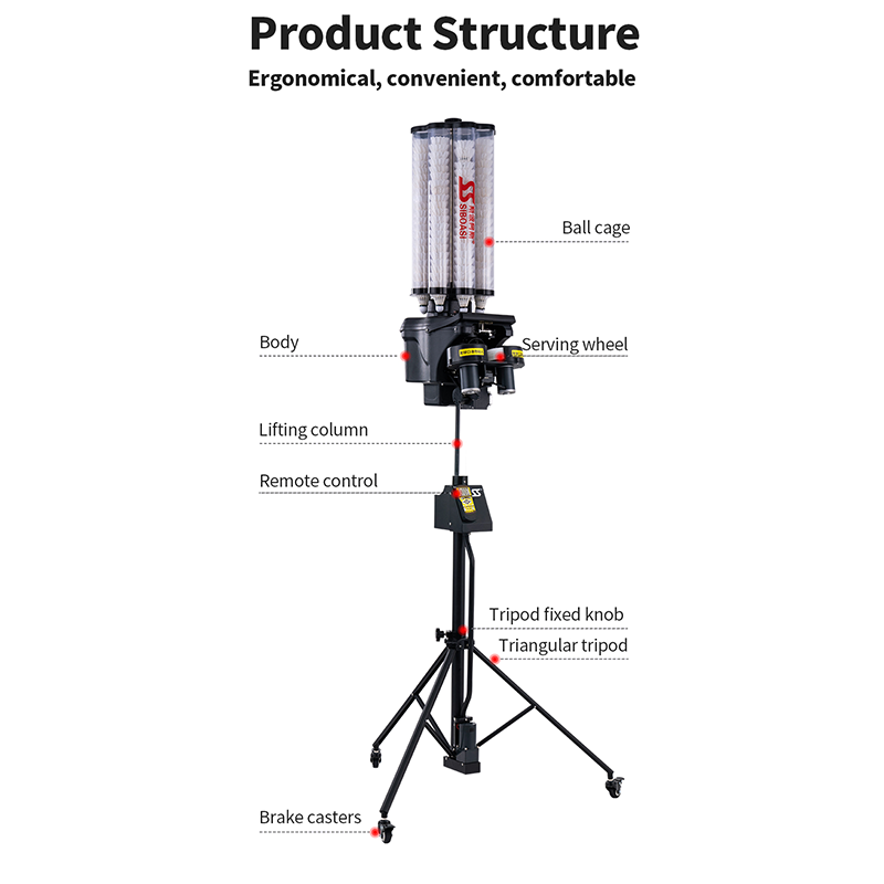 Siboasi B2202A Badminton Shuttlecock Feeder Machine with APP control Badminton Shooting Machine for Practcing