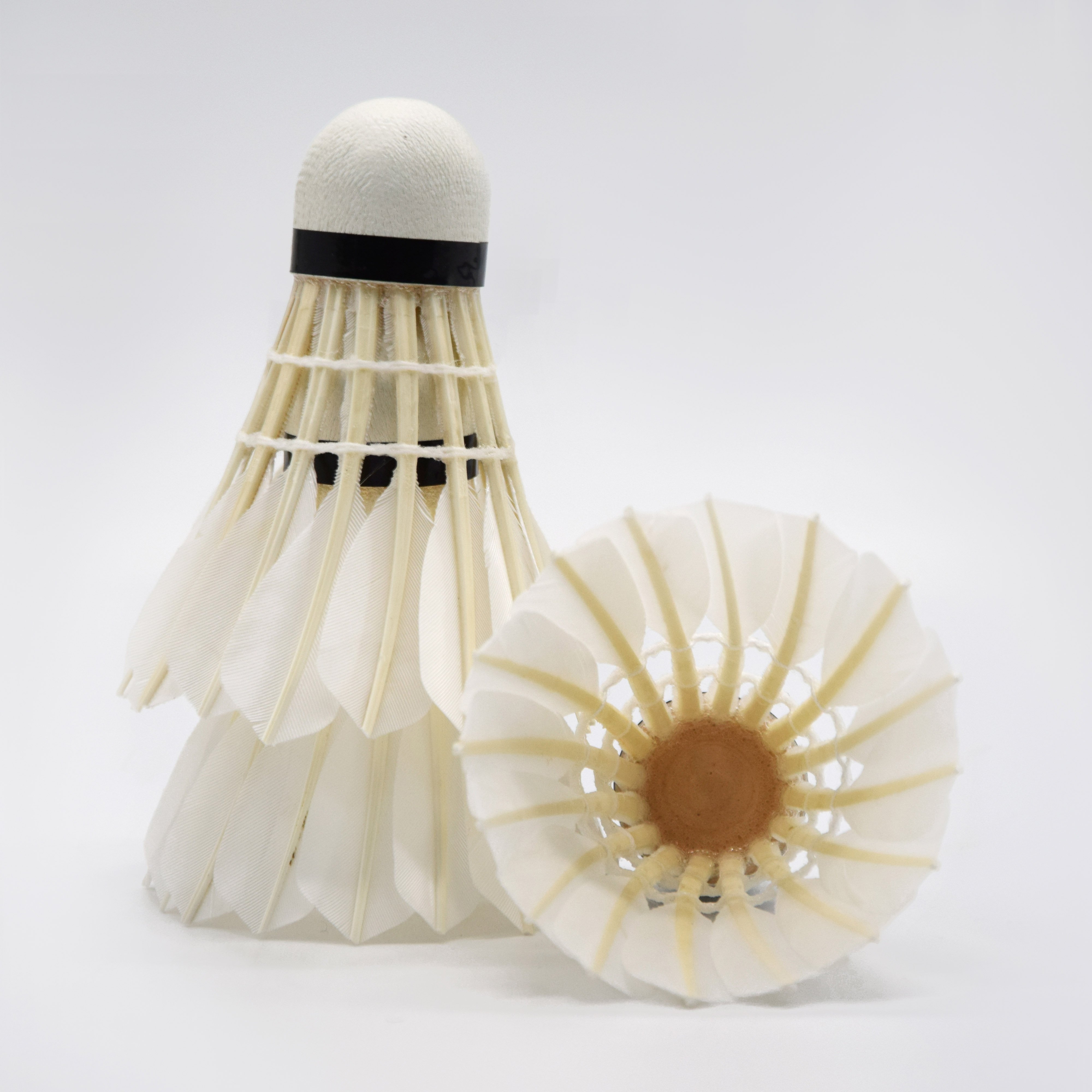 Durable Badminton Shuttlecock Goose Feather For Club Competition 12pcs Shuttle Cock For Training