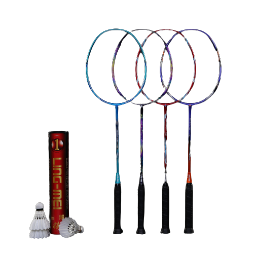 Colorful badminton racket full carbon fiber racket high quality badminton racket