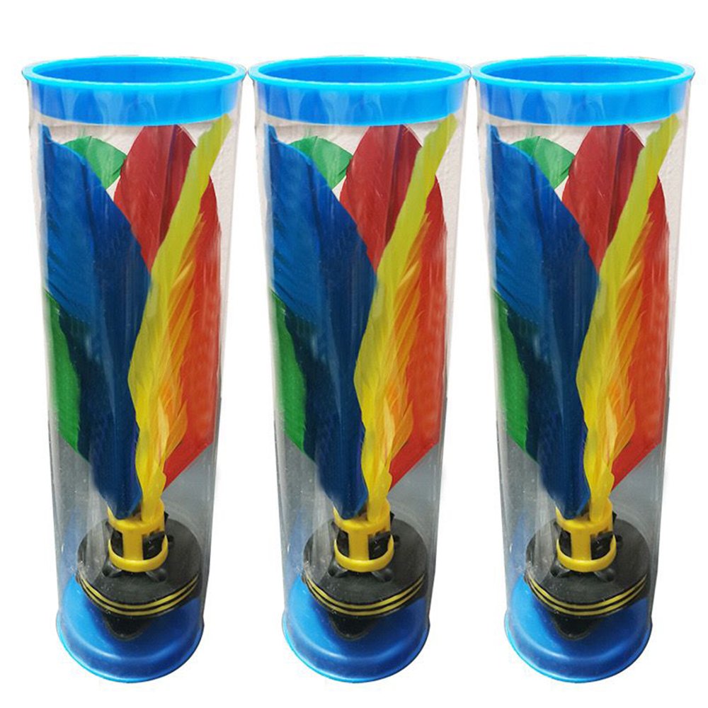 1 Pair Beach Ball Badminton Kick Shuttlecock Colorful Feather Chinese Jianzi for Foot Exercise Outdoor Games