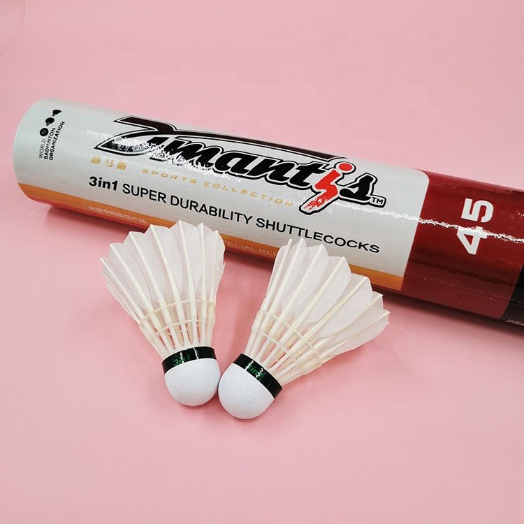 China Training Sports Light Weight Professional Goose Feather Badminton Shuttlecock High Quality 3in1 Hybrid Shuttlecocks