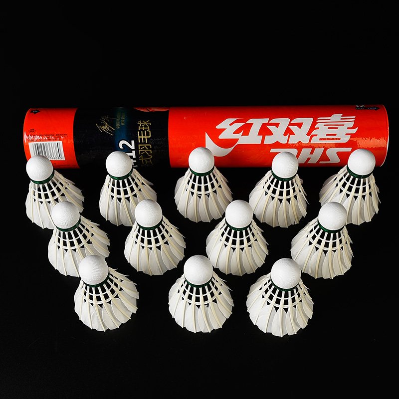 best price 3 IN 1 hybrid shuttlecock DHS original brand model TR412 durable shuttlecock