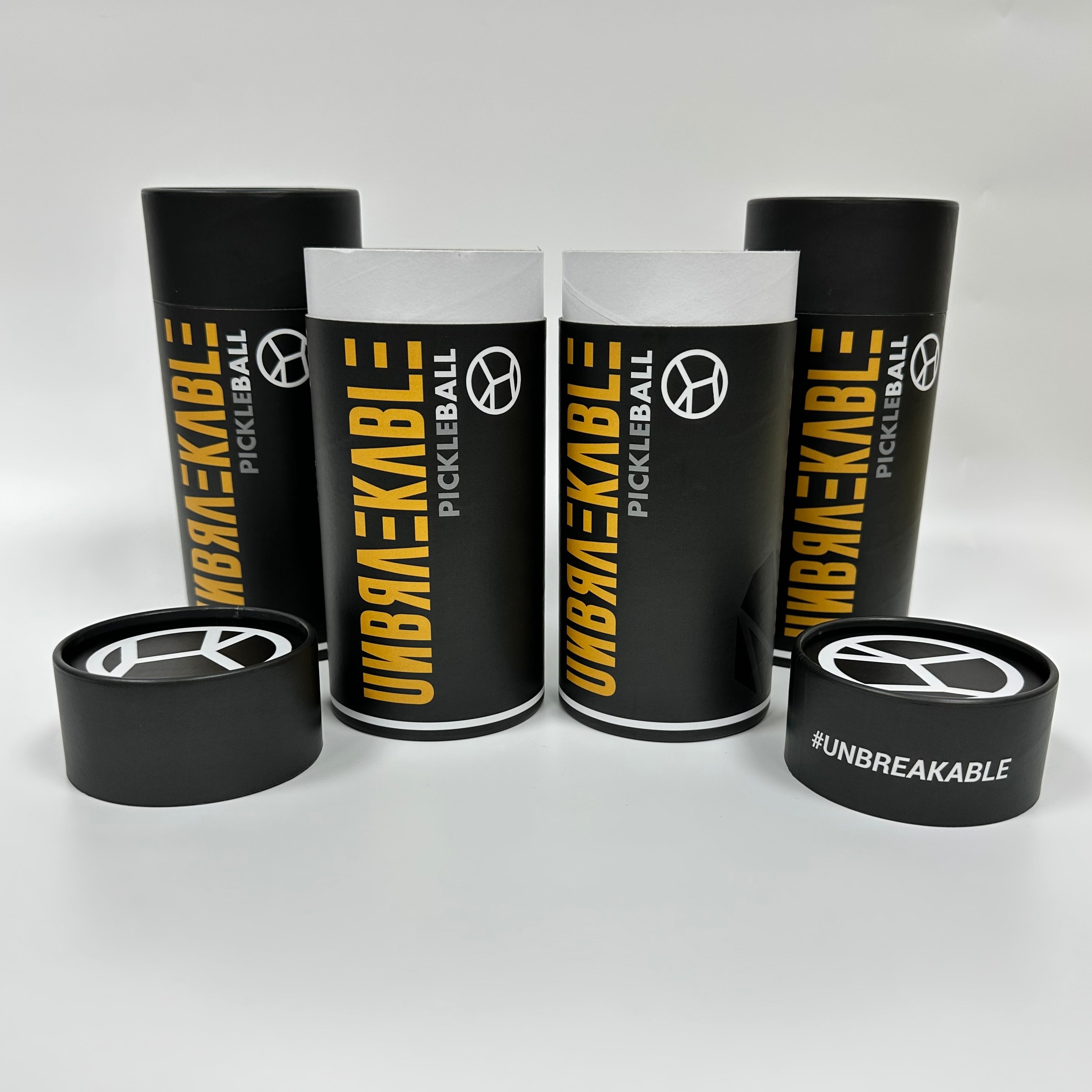 Custom Printed Gold Stamp Caja De Regalos Emballage Sport Shuttlecock Cylinder Paper Round Cardboard Tube Packaging Box