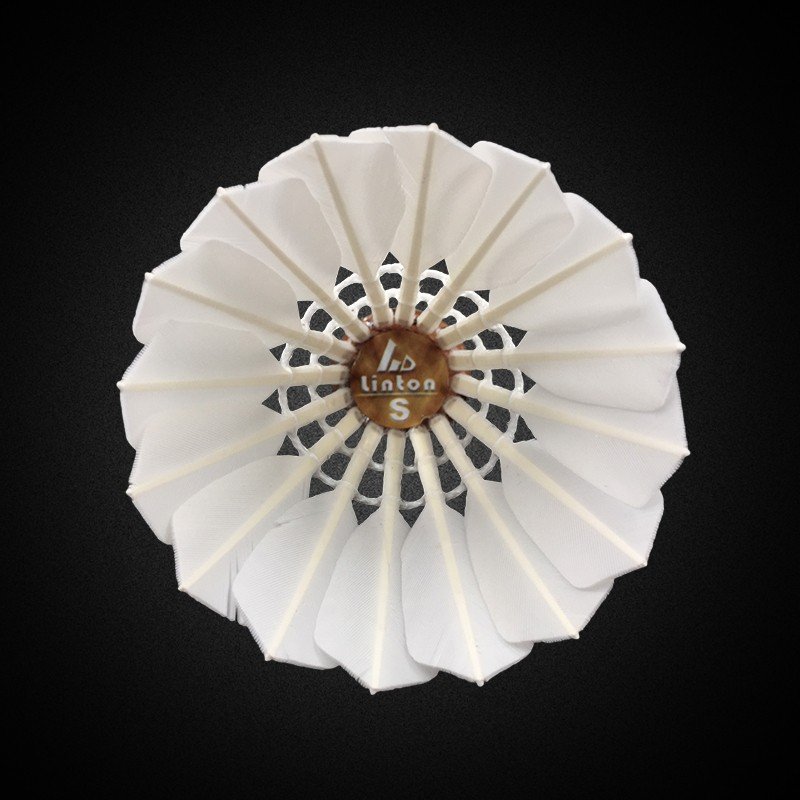 Cheap durable good material accurate drop-point indoor goose feather customized branded badminton shuttlecock