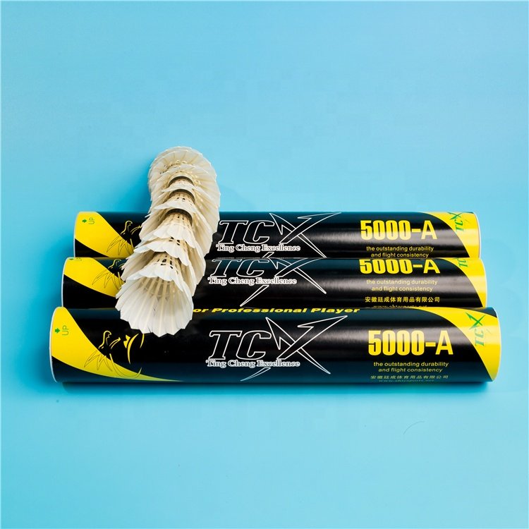 TCX 5000-A series duck feather badminton feather shuttlecocks with 1st Grade water duck feather