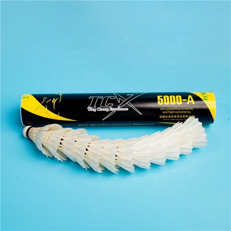 TCX 5000-A series duck feather badminton feather shuttlecocks with 1st Grade water duck feather