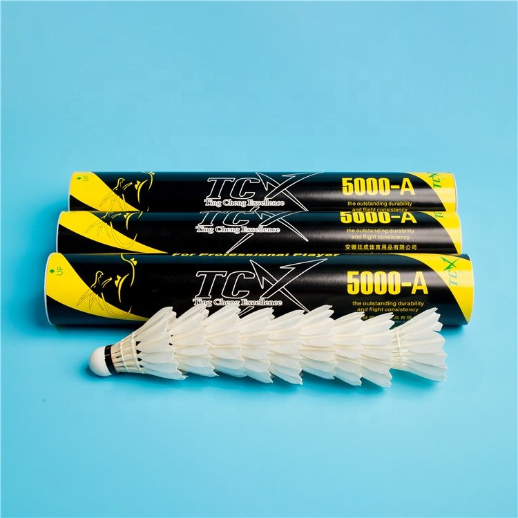 TCX 5000-A series duck feather badminton feather shuttlecocks with 1st Grade water duck feather
